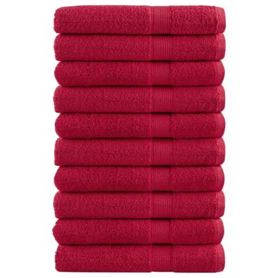 VidaXL Saunadoeken solund 10 st 600 g/m² 80x200 cm rood