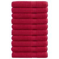 VidaXL Saunadoeken solund 10 st 600 g/m² 80x200 cm rood