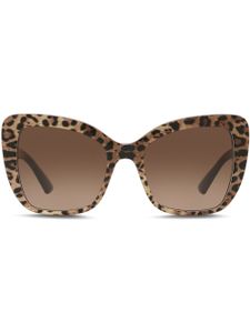 Dolce & Gabbana Eyewear lunettes de soleil Family à monture papillon - Marron