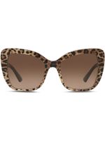 Dolce & Gabbana Eyewear lunettes de soleil Family à monture papillon - Marron