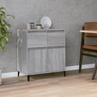 Dressoir 60x35x70 cm bewerkt hout grijs sonoma eikenkleurig