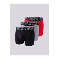 Replay - 3-pack Boxershort - Zwart/Grijs/Rood - Maat XL