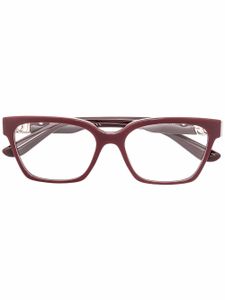 Dolce & Gabbana Eyewear lunettes de vue à plaque logo - Rouge