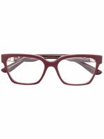 Dolce & Gabbana Eyewear lunettes de vue à plaque logo - Rouge - thumbnail