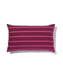 HEMA Kussenhoes Streep Bordeaux / Roze 50x30