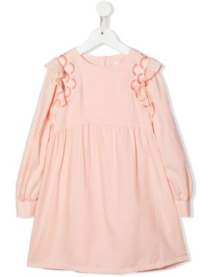 Chloé Kids robe Ceremony à bords festonnés - Rose