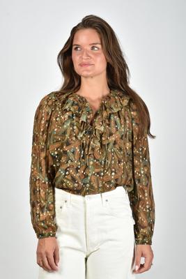 Ulla Johnson blouse Emilie FA240201 tiger&apos;s eye