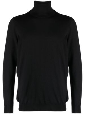 Kiton pull en maille fine à col roulé - Noir
