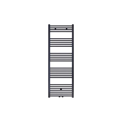 Designradiator BWS Nile Gobi 160x50 cm Geborsteld Mat Zwart Midden/zij-onderaansluiting