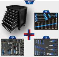 KS TOOLS Tool trolleys bt 7 drawers, 207 pcs.