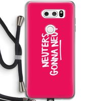 Neuters (roze): LG V30 Transparant Hoesje met koord