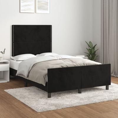 Bedframe zonder matras 120x190 cm fluweel zwart