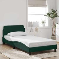 Bedframe "Dover" 100x200 cm fluweel donkergroen
