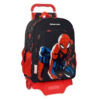 Schoolrugzak met Wielen Spiderman Hero Zwart (33 x 42 x 14 cm) - thumbnail