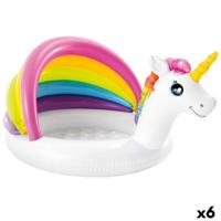 Opblaasbaar Kinderzwembad Intex Eenhoorn Zonnetent 45 L 102 x 69 x 127 cm (6 Stuks)