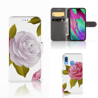 Samsung Galaxy A40 Hoesje Roses - thumbnail