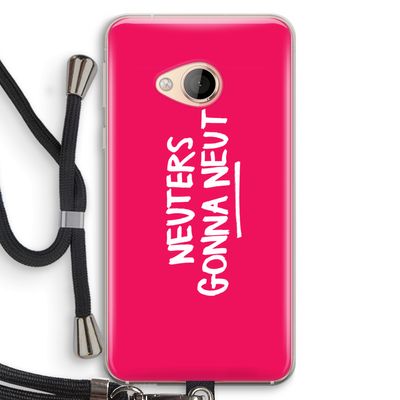 Neuters (roze): HTC U Play Transparant Hoesje met koord