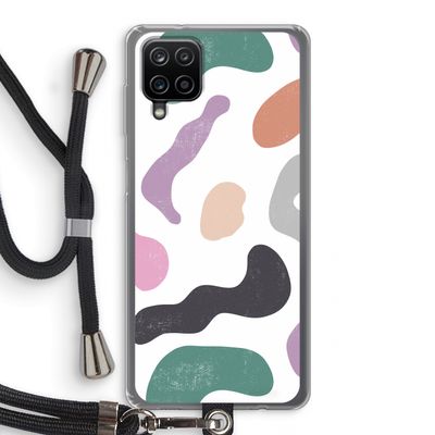 Memphis Shapes: Samsung Galaxy A12 Transparant Hoesje met koord