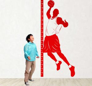 Sticker groeimeter basketbal