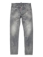 DSQUARED2 KIDS jean droit à effet taches de peinture - Gris - thumbnail