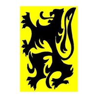 Vlaanderen vlag - polyester - 90 x 150 cm - geel/zwart - thumbnail