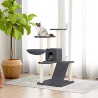 VidaXL Kattenmeubel met sisal krabpalen 94 cm donkergrijs