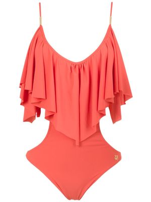 Brigitte maillot de bain volanté - Jaune