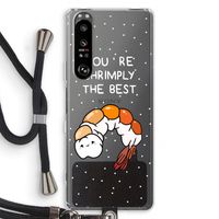 You're Shrimply The Best: Sony Xperia 1 III Transparant Hoesje met koord - thumbnail