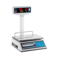 Prijs rekenweegschaal - gekalibreerd - 6 kg / 2 g - 15 kg / 5 g - 23 x 30 cm - 2 LED hoge display