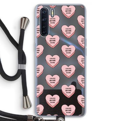 Chicks before dicks: Oppo A91 Transparant Hoesje met koord