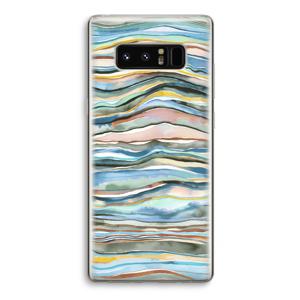 Watercolor Agate: Samsung Galaxy Note 8 Transparant Hoesje
