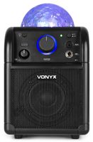 Vonyx SBS50 Bluetooth party speaker met LED zwart - thumbnail