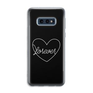 Forever heart black: Samsung Galaxy S10e Transparant Hoesje