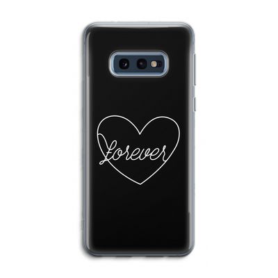 Forever heart black: Samsung Galaxy S10e Transparant Hoesje