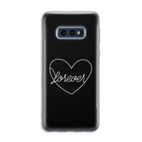 Forever heart black: Samsung Galaxy S10e Transparant Hoesje