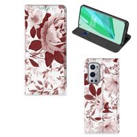 Bookcase OnePlus 9 Pro Watercolor Flowers Bookcase OnePlus 9 Pro Watercolor Flowers