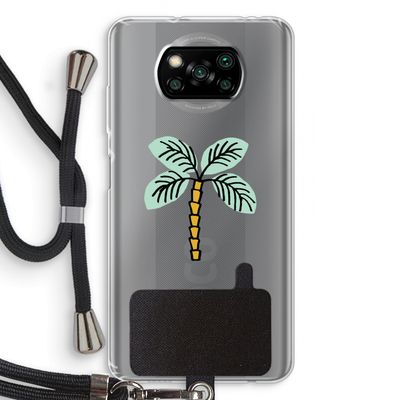 Palmboom: Xiaomi Poco X3 NFC Transparant Hoesje met koord