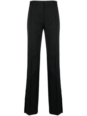 Off-White pantalon court à ourlet à fente - Noir