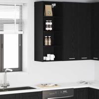 Hangkast Riga Zwart Eiken 40 x 29,5 x 100 cm Bewerkt hout Hangkast Riga Zwart Eiken 40 x 29,5 x 100 cm Bewerkt hout