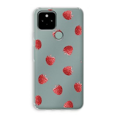 Framboosjes: Google Pixel 5 Transparant Hoesje