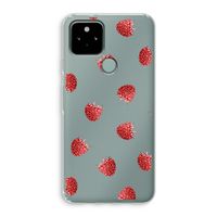 Framboosjes: Google Pixel 5 Transparant Hoesje