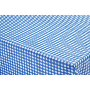 Tafelzeil/tafelkleed boeren ruit blauw/wit 140 x 250 cm
