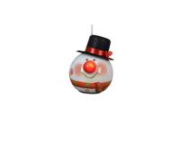 Led kerstbal foam 6.5 cm sneeuwpop hoed