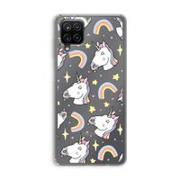 Rainbow Unicorn: Samsung Galaxy A12 Transparant Hoesje