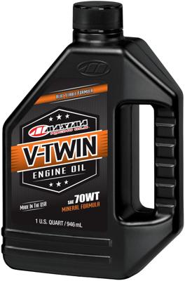 MAXIMA RACING OILS motorolie "v-twin mineraal". motor oil maxima v-twin mineral sae 70w 946ml