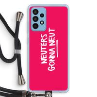 Neuters (roze): Samsung Galaxy A52 Transparant Hoesje met koord