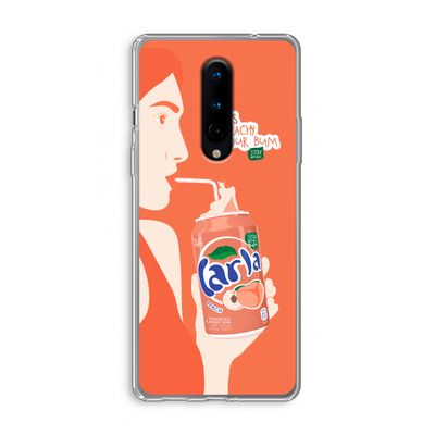 Peach please!: OnePlus 8 Transparant Hoesje
