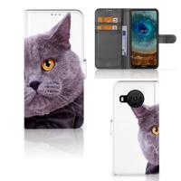 Nokia X10 | Nokia X20 | Telefoonhoesje | Met pasjeshouder | Kat