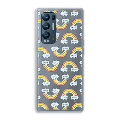 Regenboog: Oppo Find X3 Neo Transparant Hoesje