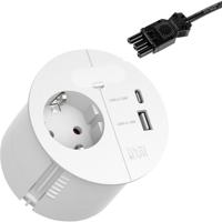 Bachmann 938.303 Bureaustekkerdoos Wit